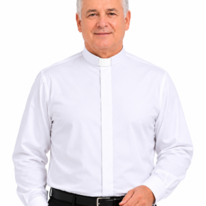 Old Men Wearing Albus White Men’s Clergy Shirt