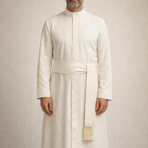 white clergy robe for men