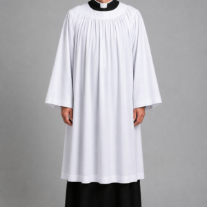 A Men Wearing Candoris Clergy Surplice for Men