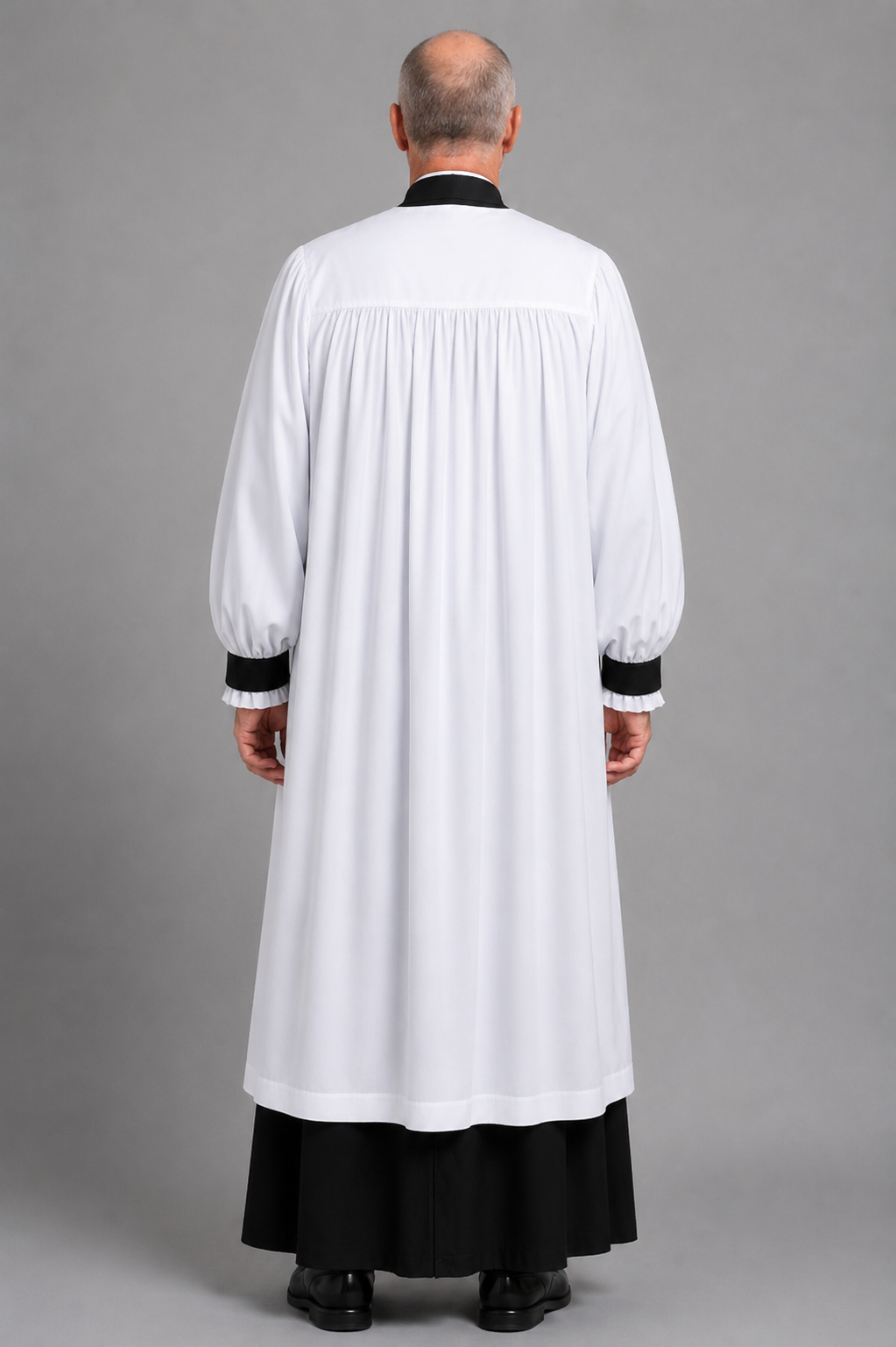 Backside of the Canonica Men’s Rochet Garment