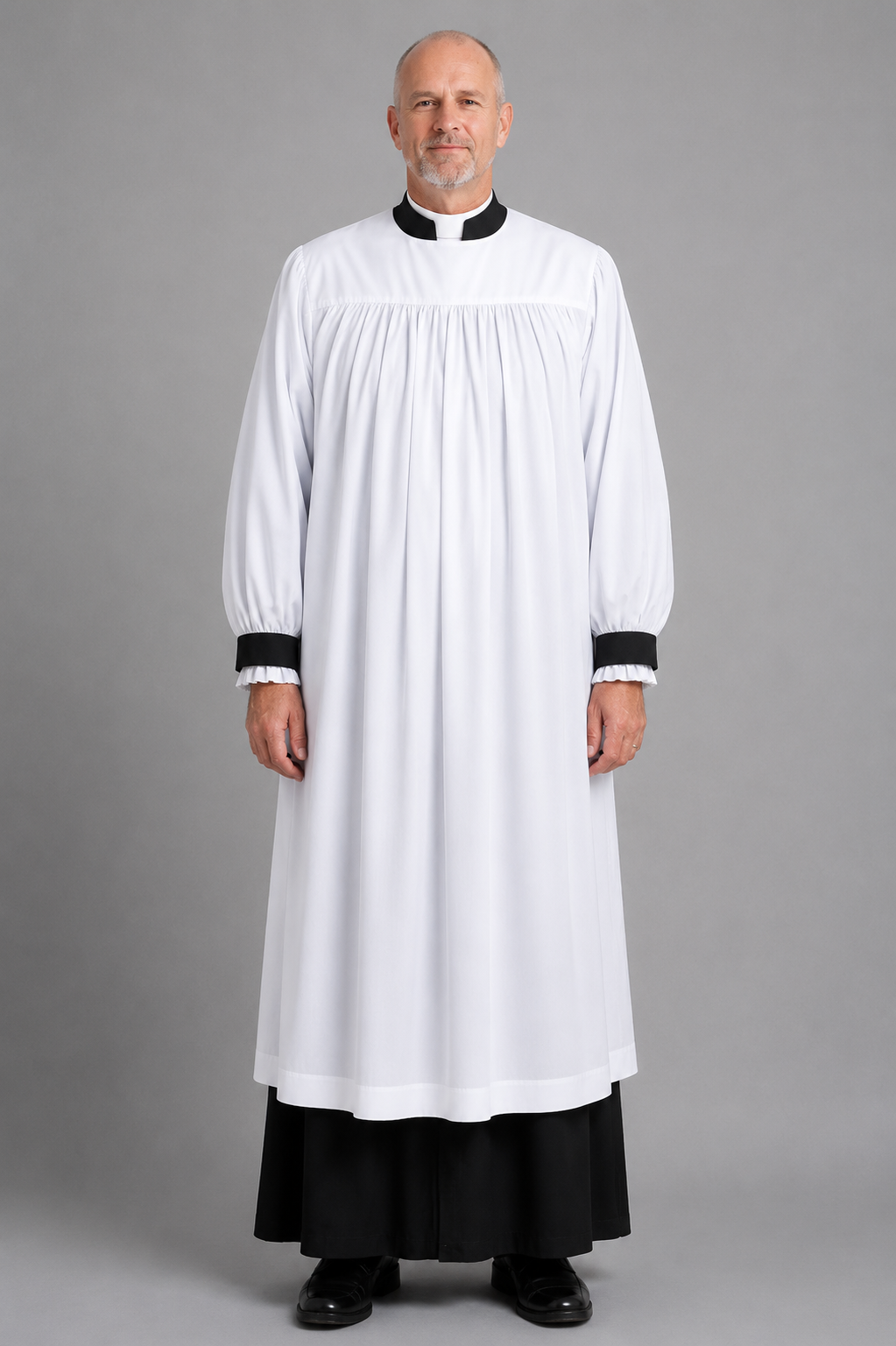 A Men Wearing Canonica Rochet Garment