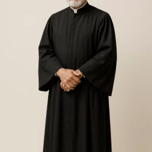 Noctis Men’s Black Clergy Robe