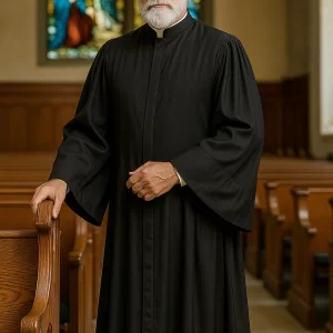 Canticum Men’s Black Clergy Robe