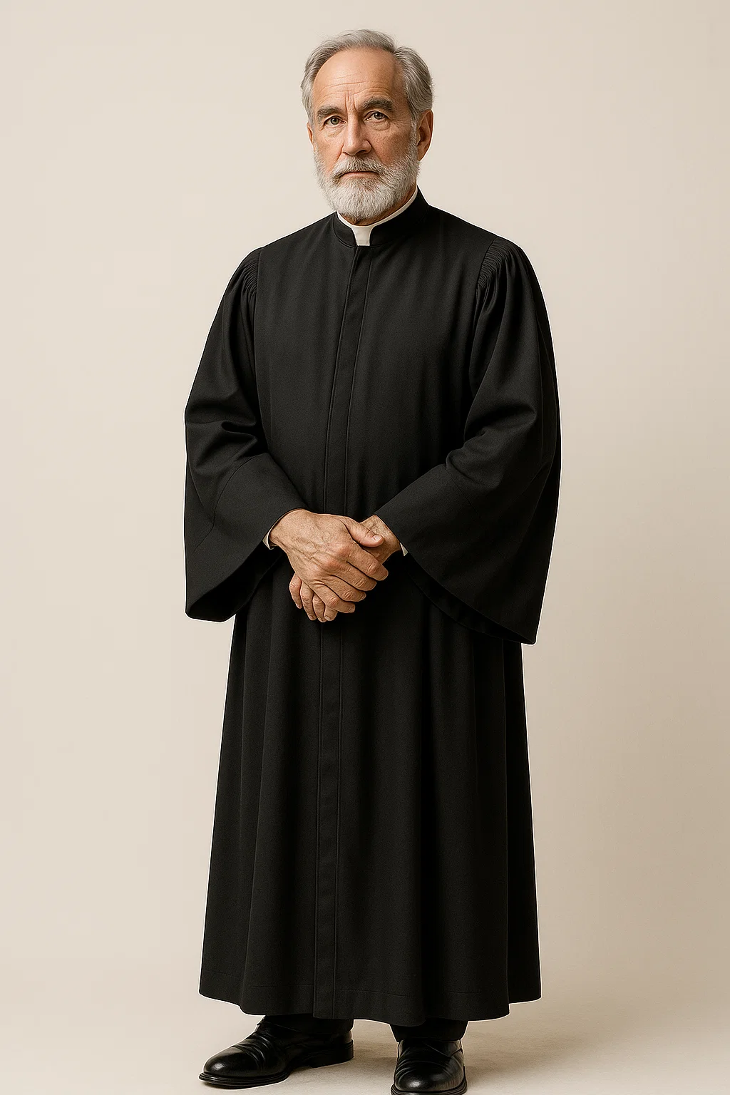 Noctis Men’s Black Clergy Robe