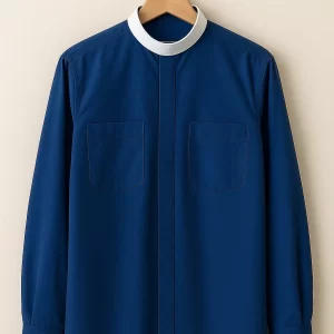 Celestis Deep Blue Clergy Shirt