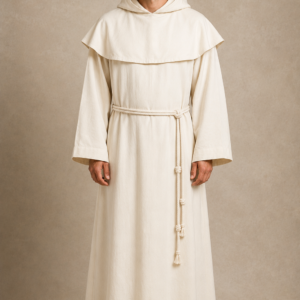 A men wearing White Hooded Monk Habit