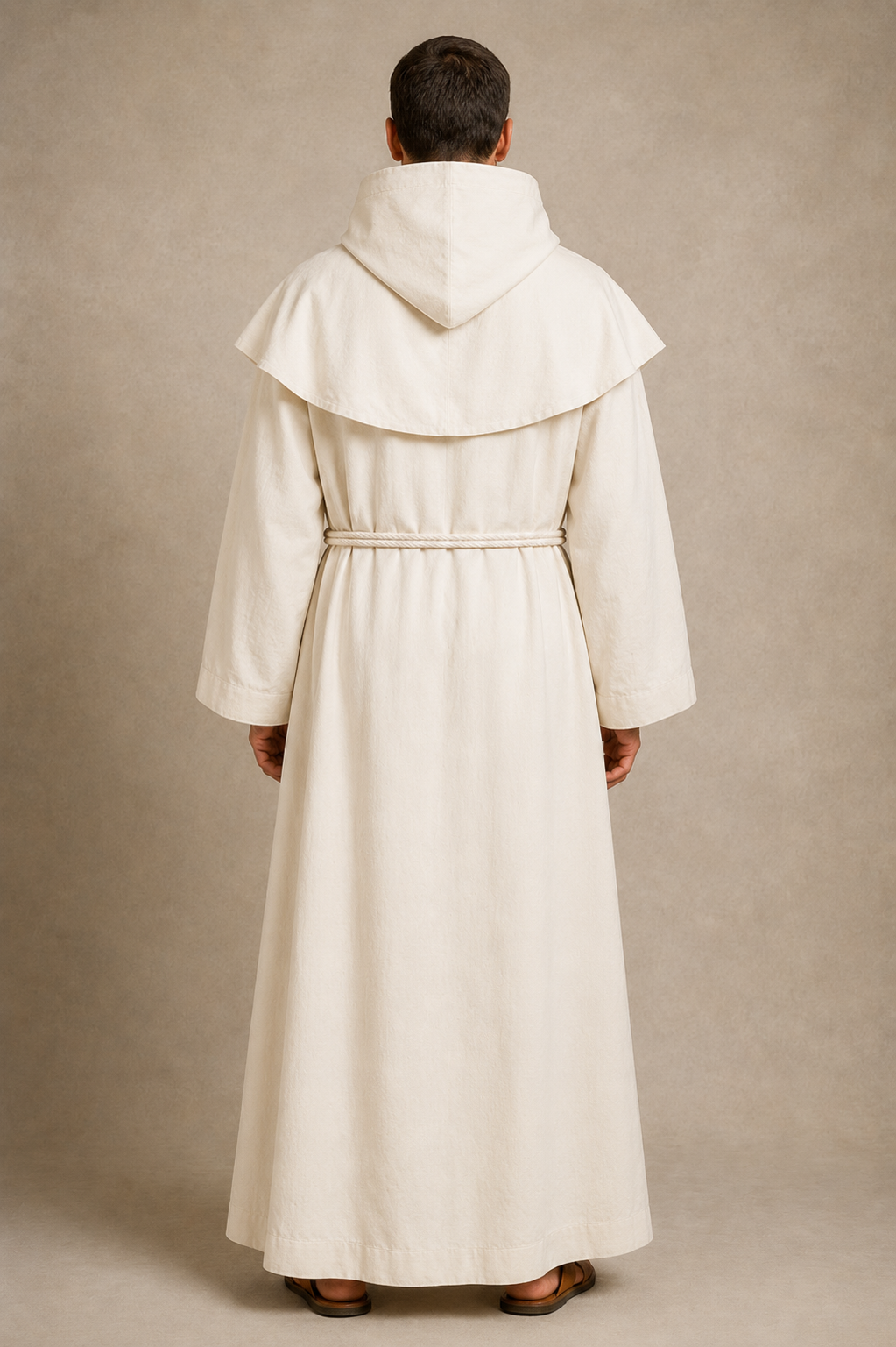 Backside of Cistercian White Hooded Monk Habit