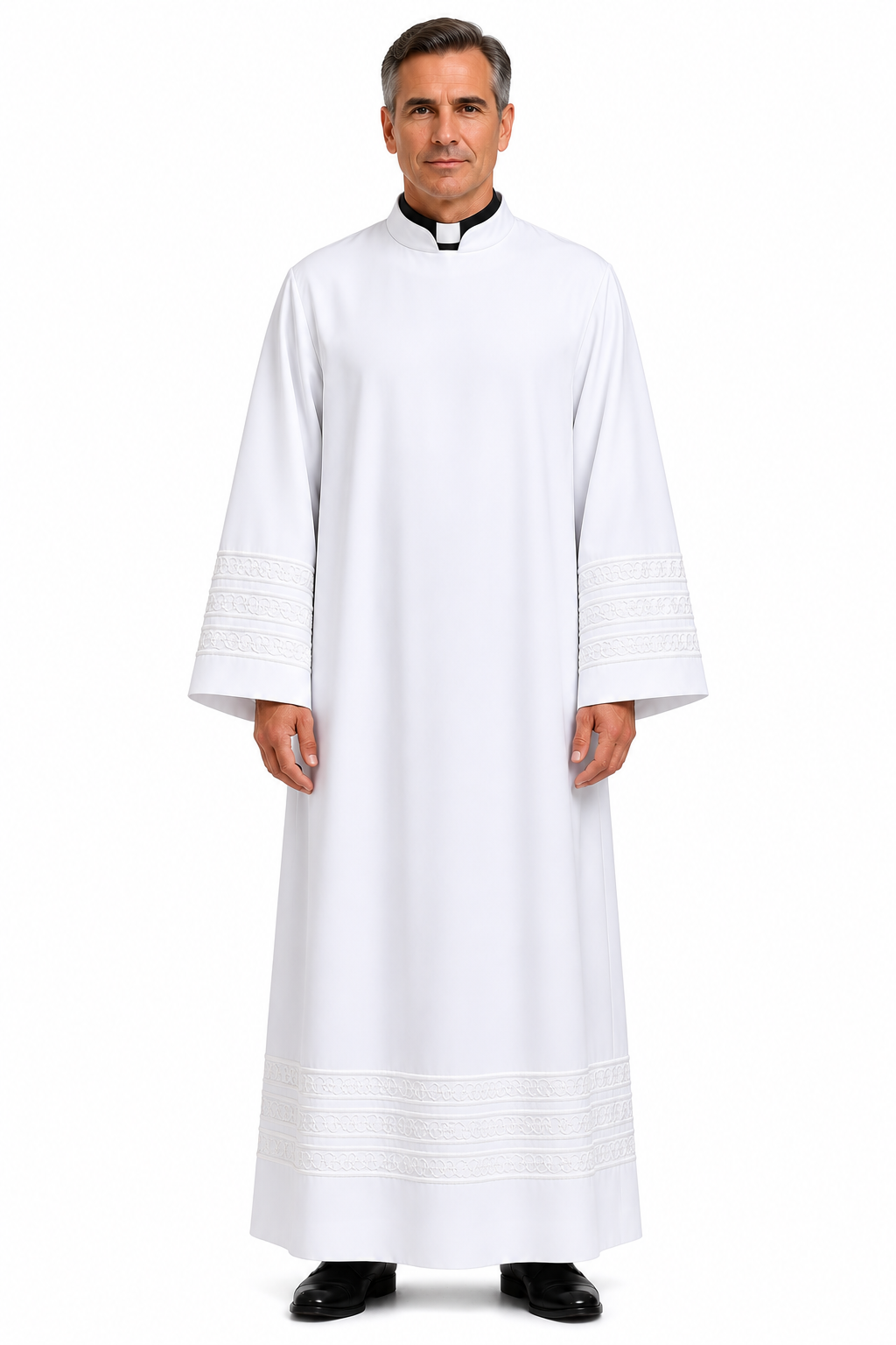 Men wearing Clarus Clergy Alb