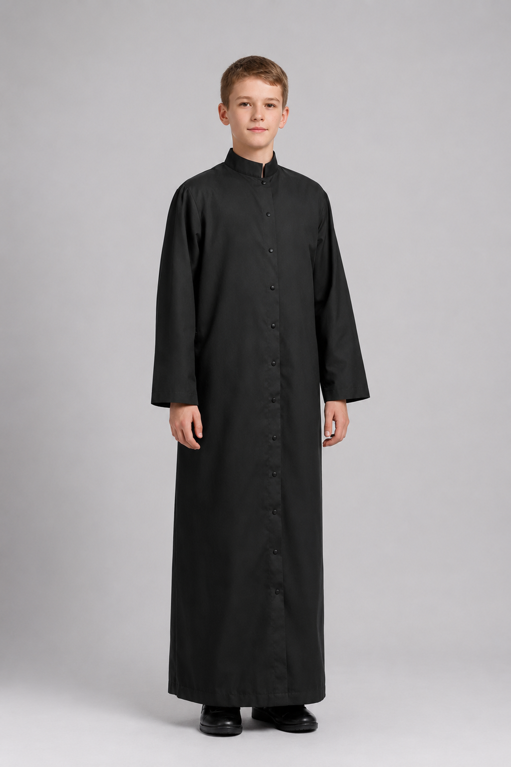 A Kid Wearing Custodia Altar Server Cassock