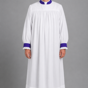 A Men Wearing Decorum Clerical Rochet