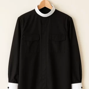 Fidei Classic Black Clergy Shirt