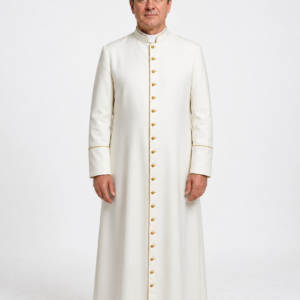 front view of lucentis clergy men’s cassock