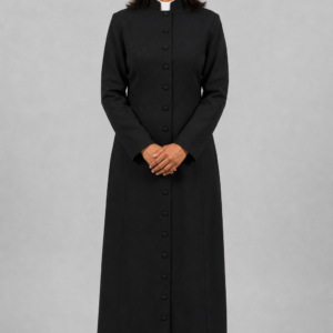 A Lady Wearing Magnifica Clerical Robe for Women