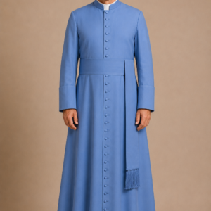 men wearing blue clergy cassock