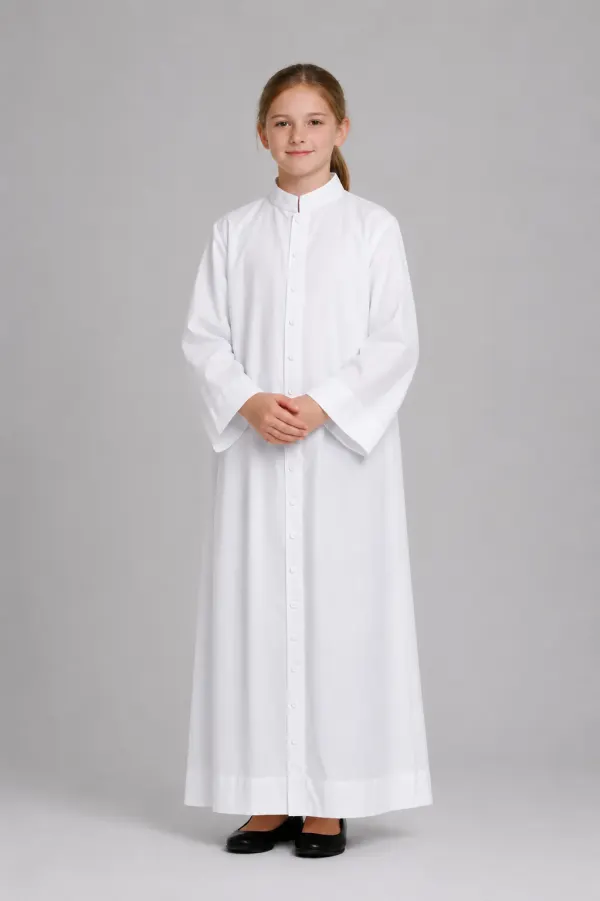A kid Wearing Ministerial Youth Cassock