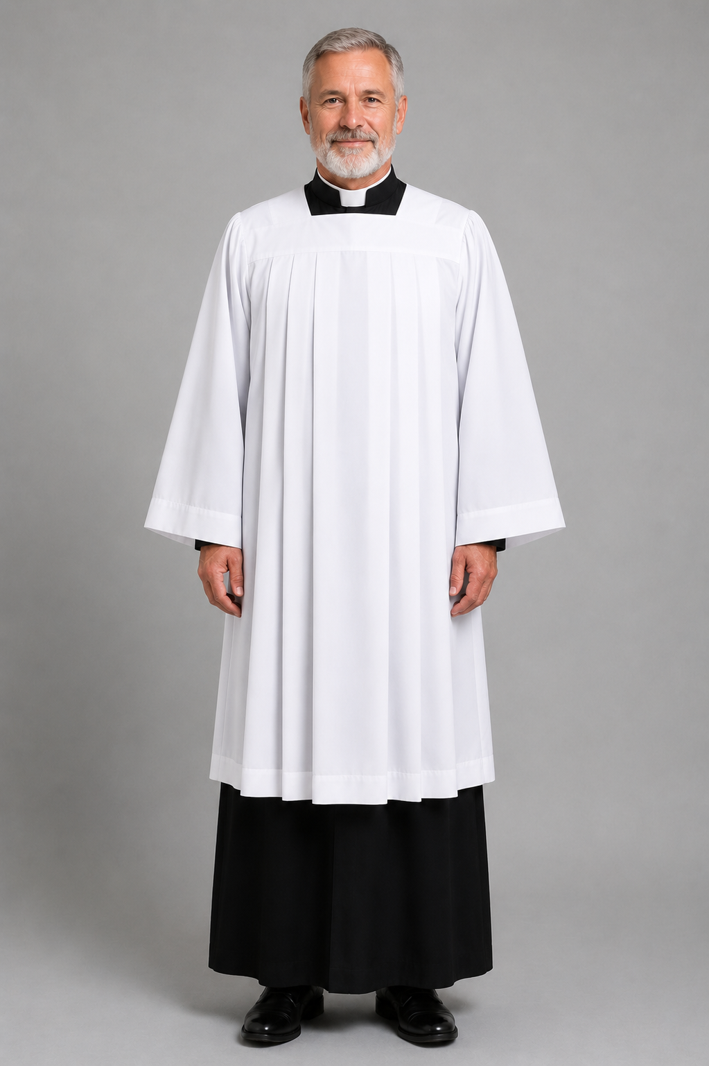 Clergy Wearing Ministral Men’s Surplice Vestment