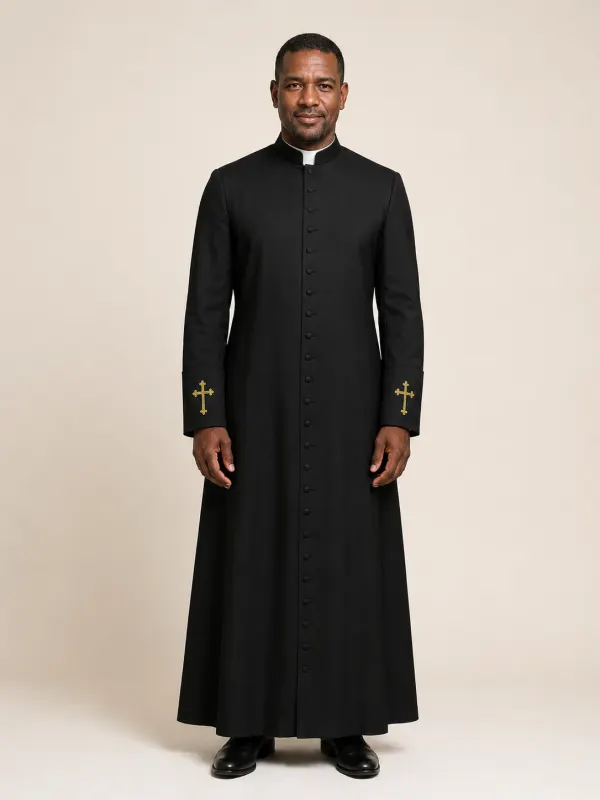 front of Morvian Men’s Clergy Cassock