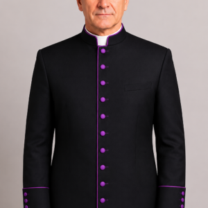 A Men Wearing Orvian Formal Jacket for Clerics