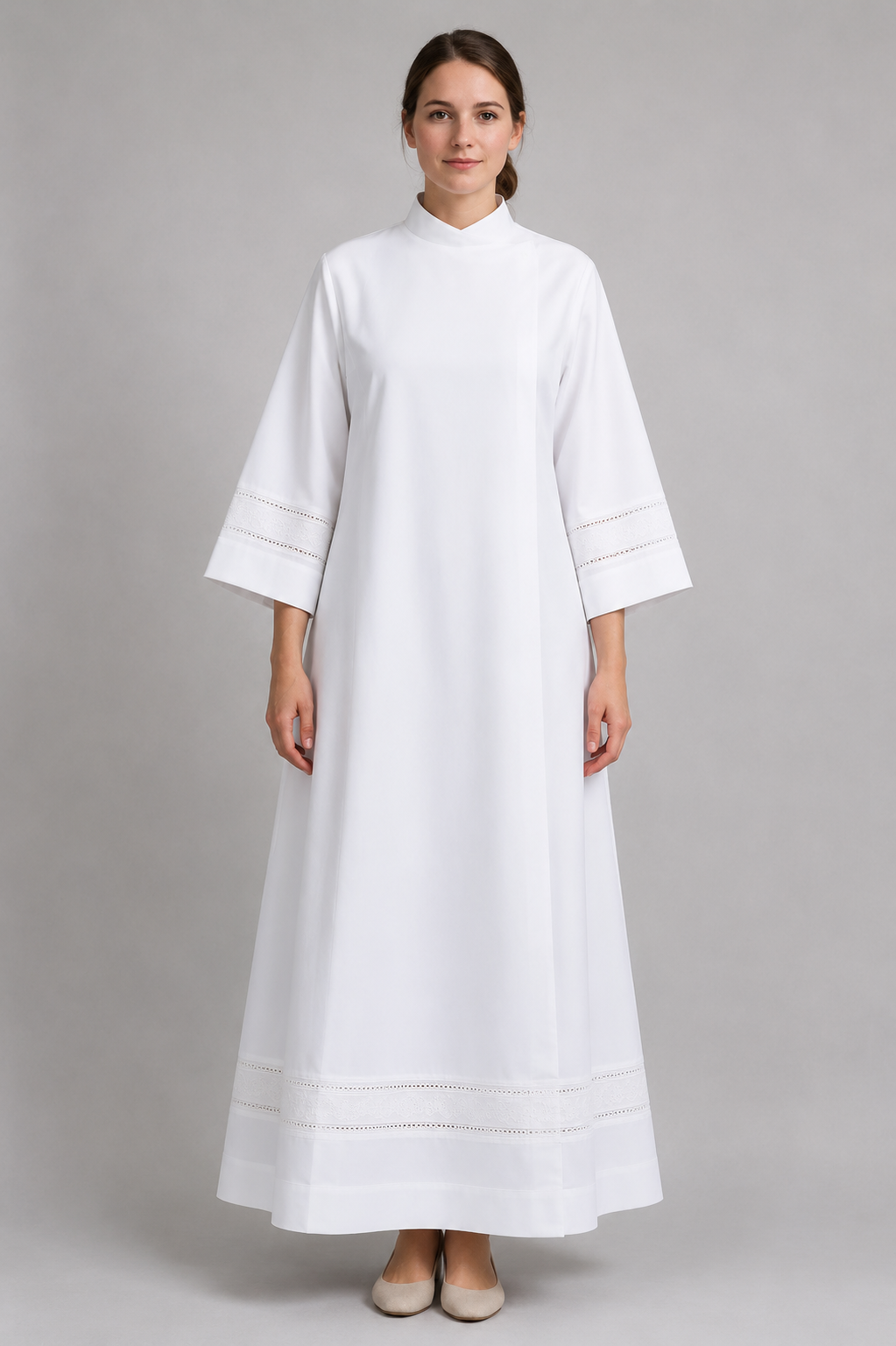 A Women Wearing Puritas Clergy Alb