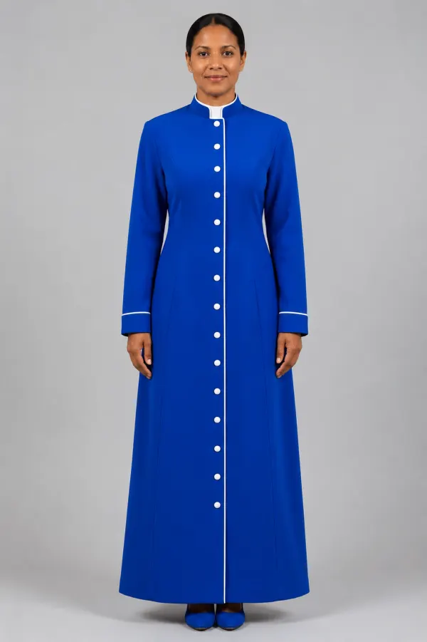 A Women Wearing Reverentia Female Liturgical Robe