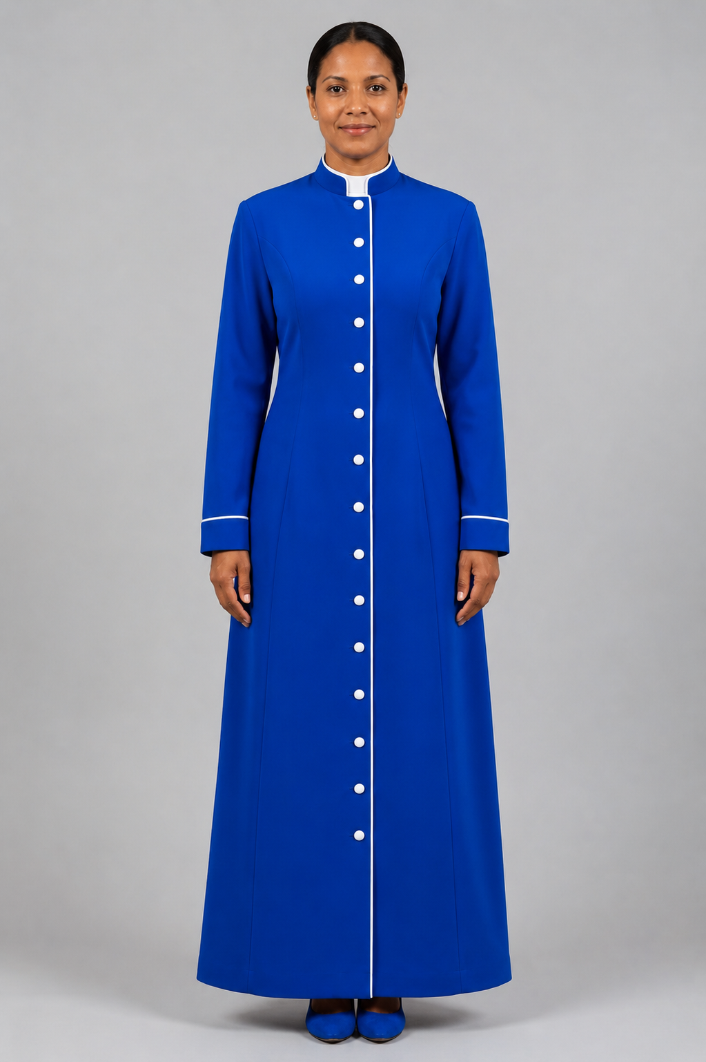A Women Wearing Reverentia Female Liturgical Robe