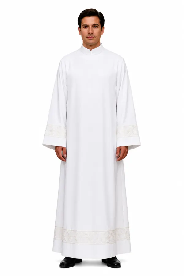 A men wearing Sacrarium Clergy Alb