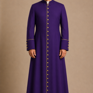 A men Wearing Backview of the Solarius Clergy Cassock