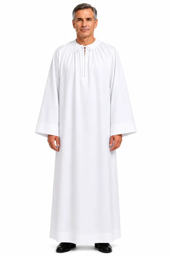 Men wearing Solemnis Traditional Clergy Alb