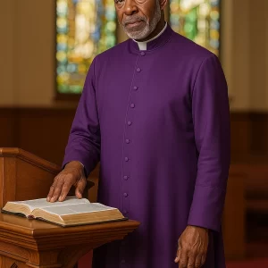 Veneris Men’s Purple Clergy Robe
