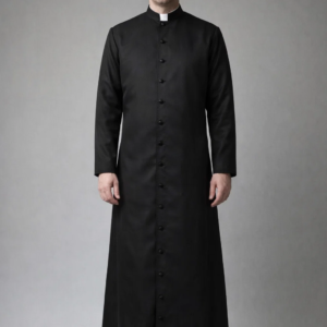 A clergy wearing Men Wearing Canonus Traditional Black Dress