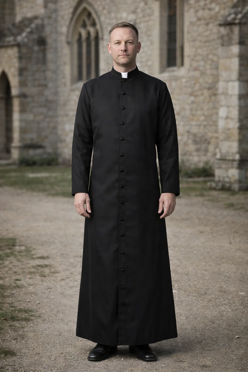 Men Wearing Canonus Traditional Black Clergy Wear