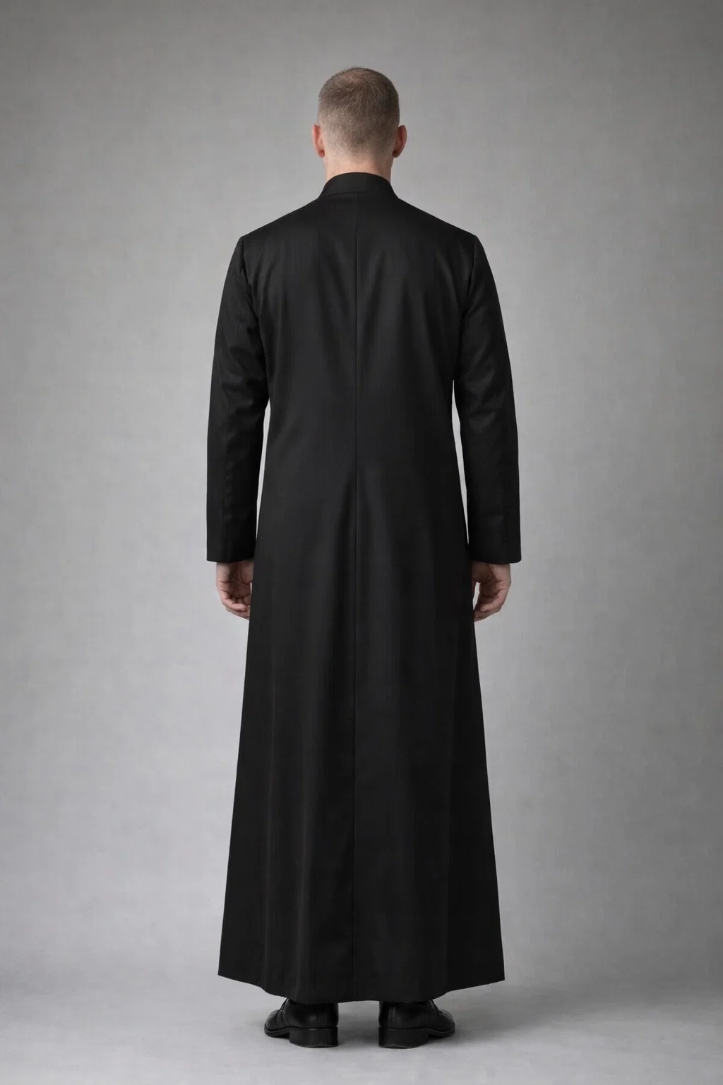 Backside of Men Wearing Canonus Traditional Clergy Wear