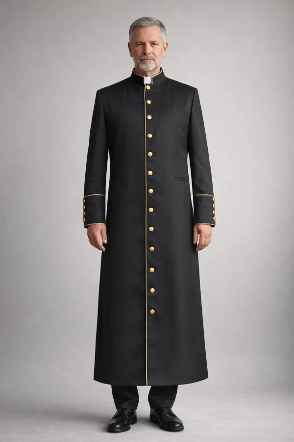 Front view of Nocturnis Formal Cassock Attire