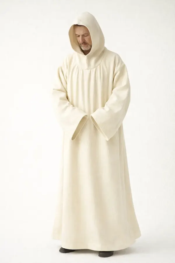 A monk wearing Albedo Benedictine Habit