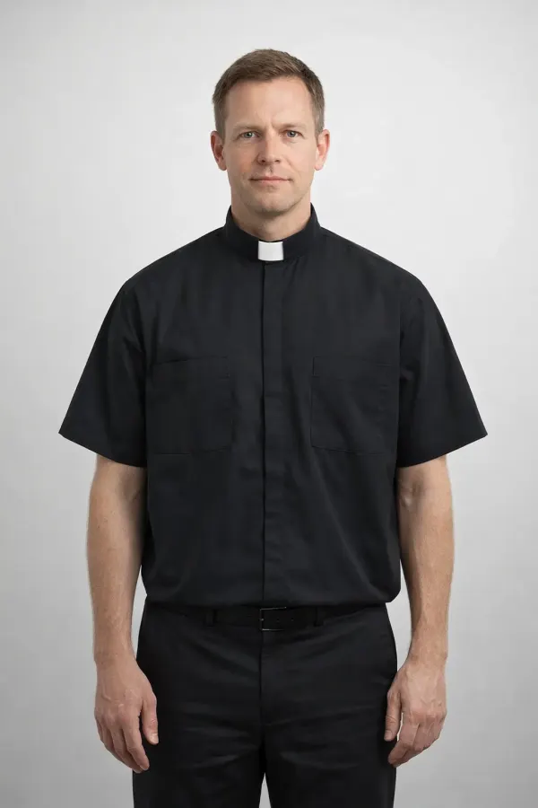 A men wearing Altior Formal Clergy Shirt