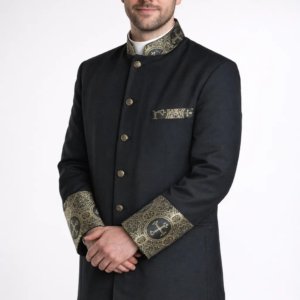 A Men Wearing Auctor Formal Clergy Jacket