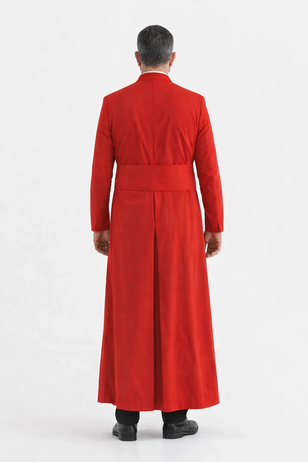 Backside of the Cardinalis Men’s Red Clergy Cassock