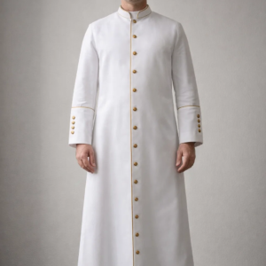 Front View of the Clarion Full-Length Clergy Cassock