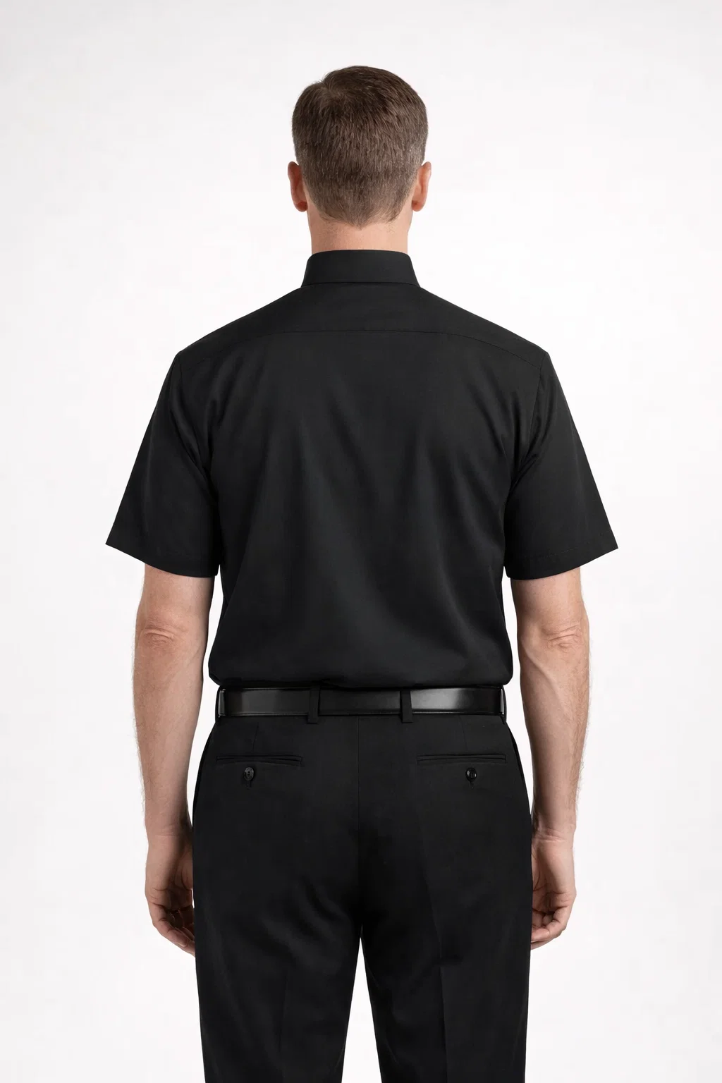 Backside of the The Clerion Classic Black Shirt