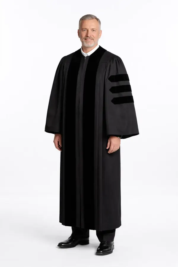 front view of the Dominion Traditional Clergy Robe