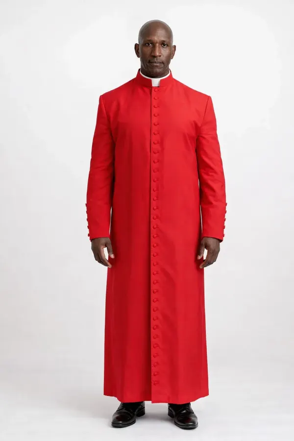 A Men Wearing Flamma Full-Length Clergy Cassock