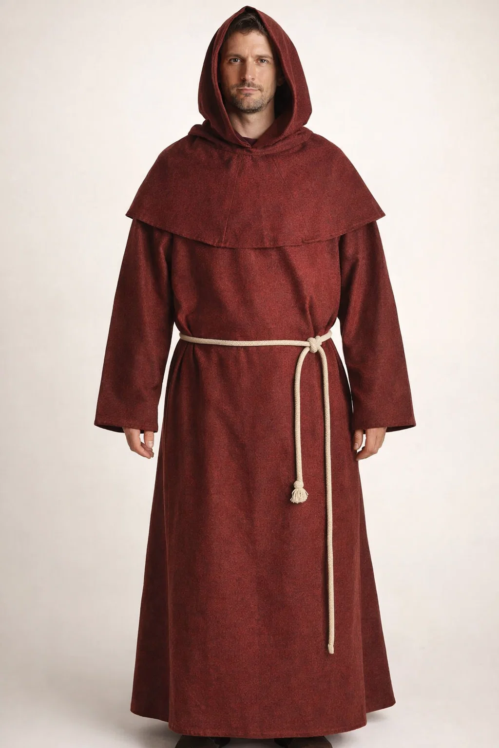 A Frontview of the Humilitas Monk Robe for Benedictine