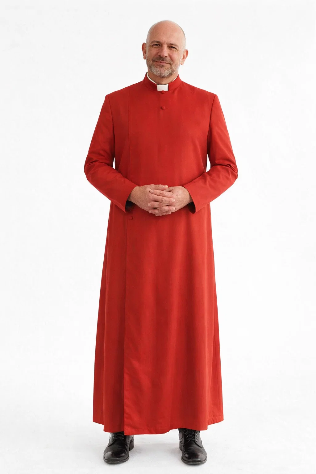 A Men Wearing Imperium Liturgical Red Cassock