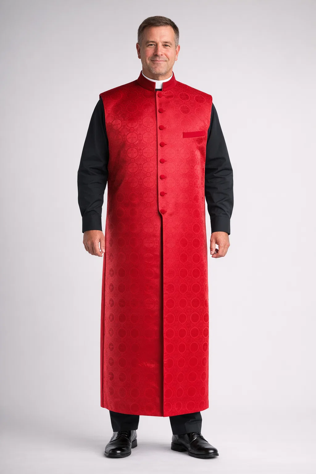 A Men Wearing Laborum Utility Clergy Apron