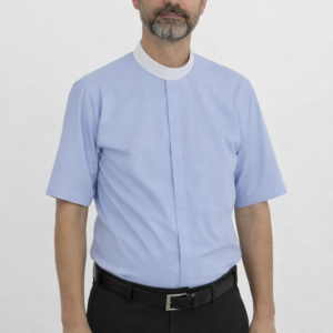 A Clergy Wearing Lucentum Half Sleeve Clergy Shirt