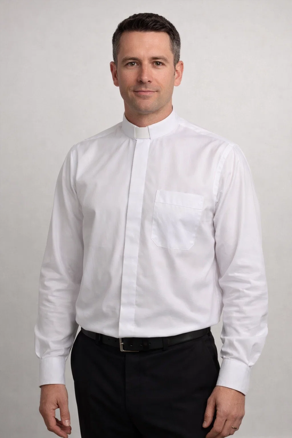 A men Wearing Lumeno Tailored Clergy Shirt