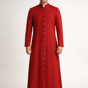 A men wearing Martyrus Traditional Red Cassock