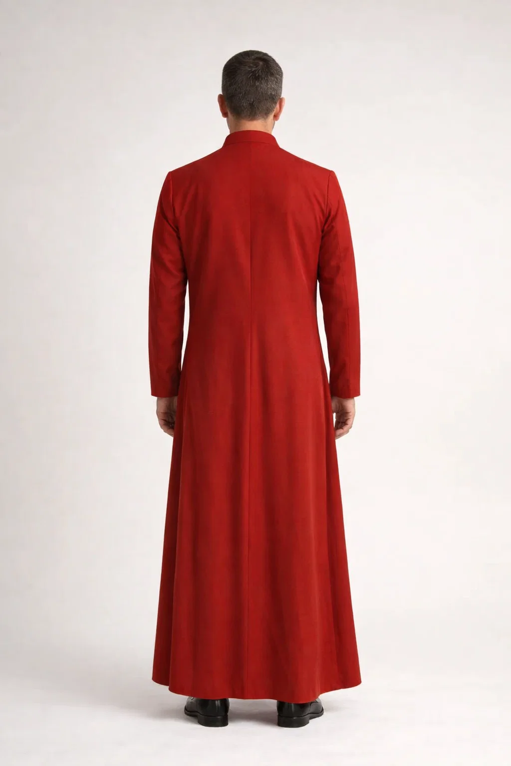 Backside of the Martyrus Traditional Red Cassock