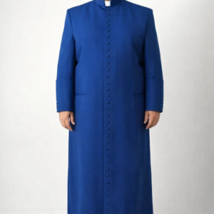 Front View of the Navis Traditional Blue Cassock