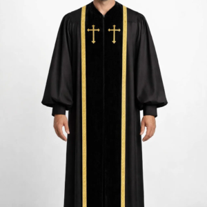 Front view of the Oblivion Full-Length Clergy Robe